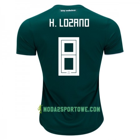 Koszulka Meksyk H.Lozano 8 Mistrzostwa Świata 2018 Domowe Stroje Piłkarskie